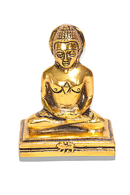 Mahaveer Idol Small Gold