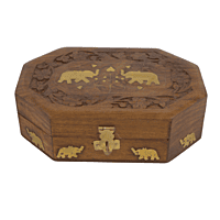 Jewellery Box Octangle Elephant - 8*5 Inch