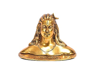 Adiyogi Shiva Idol Gold 15*11*10 CM