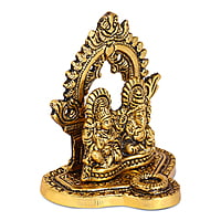 Laxmi Ganesh Gold Incense Stick Holder 7*9*7CM