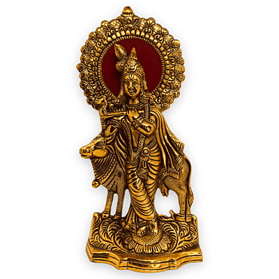 Cow Krishna Hanging Gold 12 X 25 5 X 5 5 CM