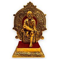 Sai Baba Singhasan Small Gold Colour