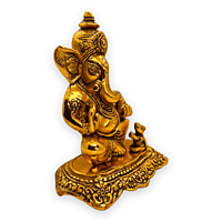 Rat Ganesha Plate Gold