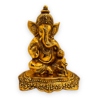 Rat Ganesha Plate Gold