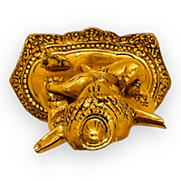 Rat Ganesha Plate Gold