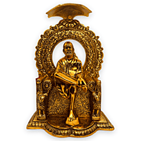 Sai Baba Singhasan Gold 16 X 24 X 9 cm