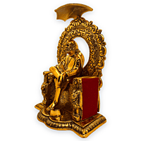 Sai Baba Singhasan Gold 16 X 24 X 9 cm