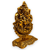 Kamal Ganesha Plate Gold Colour 13 X 18 X 3 CM