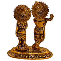Radha Krishna With Flute Gold Colour 10 x 11 5 x 6 cm