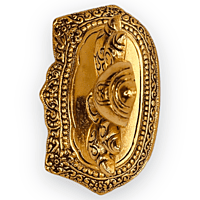 Shankh Ganesha Plate Gold Colour