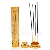 SS Gold Bamboo Agarbatti Stand